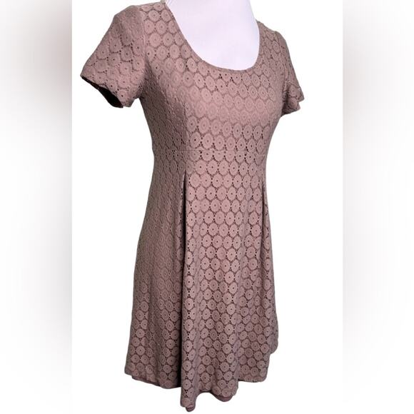 Rabbit Rabbit Rabbit Dress Size 6 Brown Floral Lace Knee Length Dress Size 6 - Picture 2 of 9